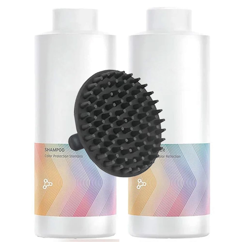 Color Motion Shampoo & Conditioner 1 Liter Duo Set + M Hair Designs Scalp Brush - Color Protection & Hair Strengthening Bundle Beauty & Personal Care M Hair Designs