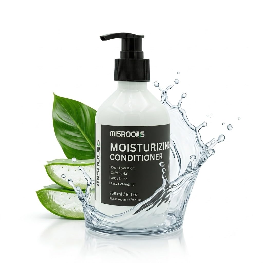 MISROCOS Moisturizing Conditioner & Anti-Dandruff Shampoo - Hair Care Essentials for Professional Scalp Care, Deep Hydration, Shine, Flake Control Beauty & Personal Care MISROCOS