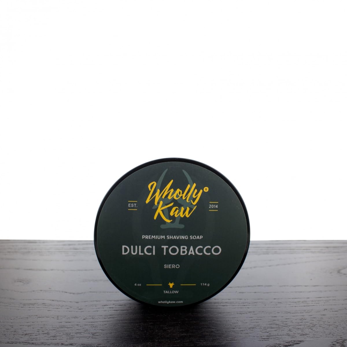 Wholly Kaw Shaving Soap, Dulci Tobacco, 4oz (Siero Base) Beauty & Personal Care Wholly Kaw