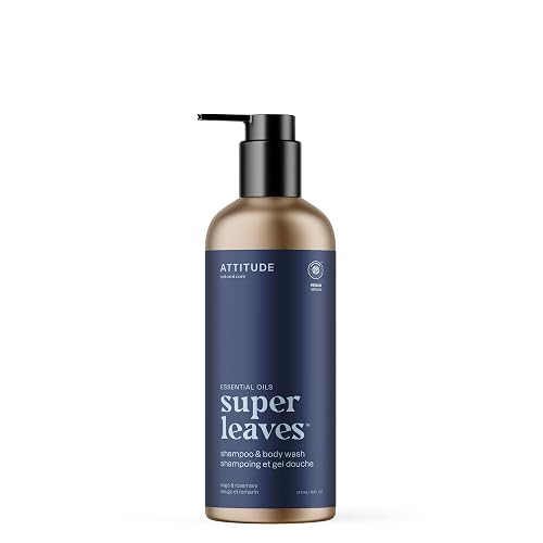 ATTITUDE 2-in-1 Body Wash and Hair Shampoo, EWG Verified Shower Gel, Dermatologically Tested, Made with Naturally Derived Ingredients, Vegan Personal Beauty & Personal Care BIO SPECTRA ATTITUDE