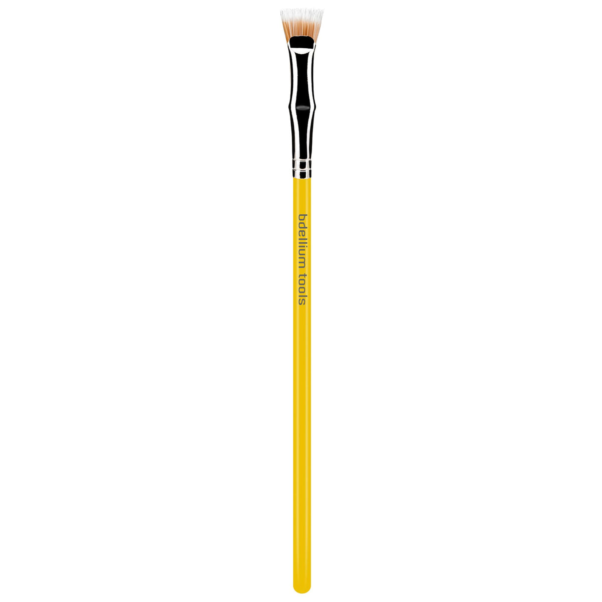 Bdellium Tools Professional Makeup Brush - Studio Series 729 Duo Fiber Bent Mascara Fan - With Soft Synthetic Fibers, For Applying Mascara (Yellow
