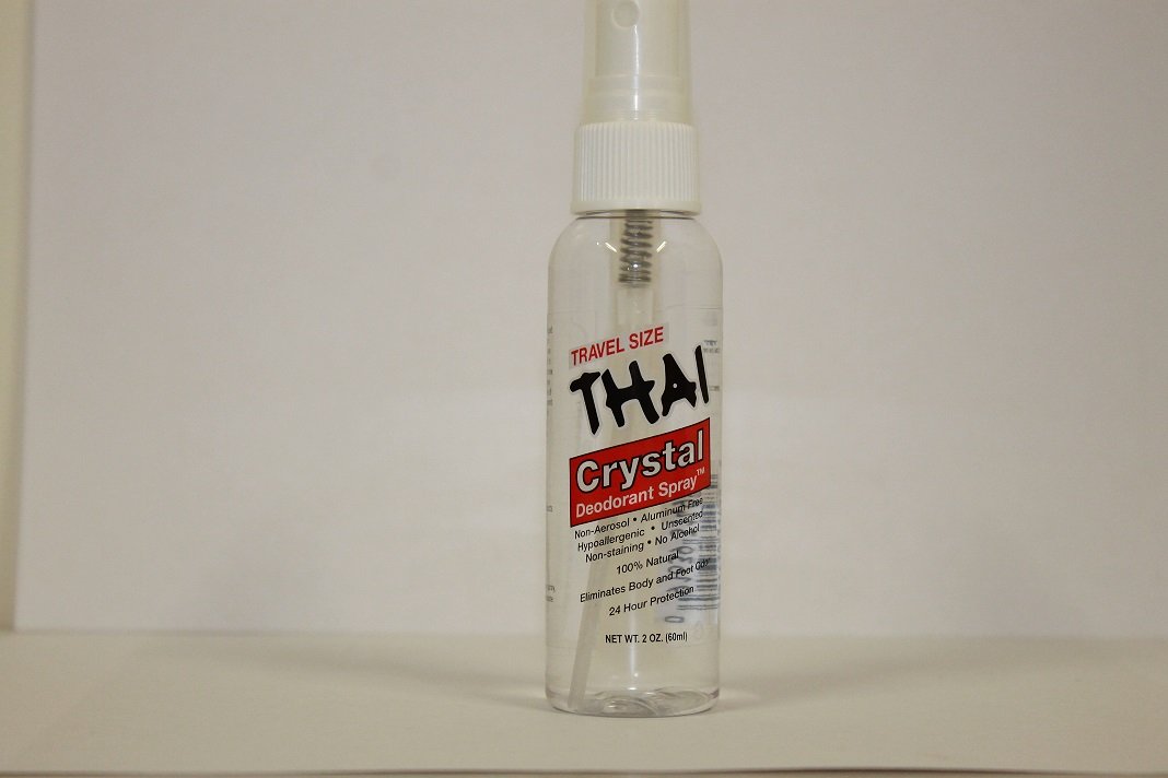 Thai Travel Sized Crystal Mist Deodorant Body Spray, Unscented, 2 Fluid Ounce Beauty and Personal Care Thai Deodorant Stone