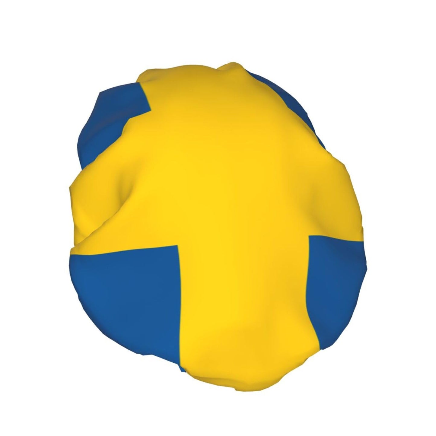 Swedish Flag Prints Shower Cap Double Layer Lined Waterproof Bathing Shower Hat Beauty and Personal Care Hayyett