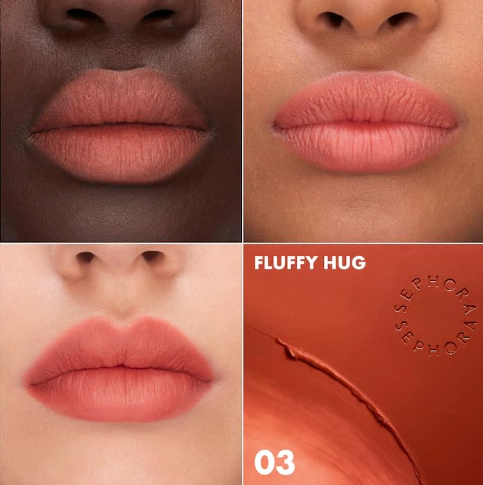 SEPHORA Collection Cloud Blurred Matte Lipstick - 03 Fluffy Hug (warm, muted coral) .10 Oz Beauty & Personal Care SEPHORA