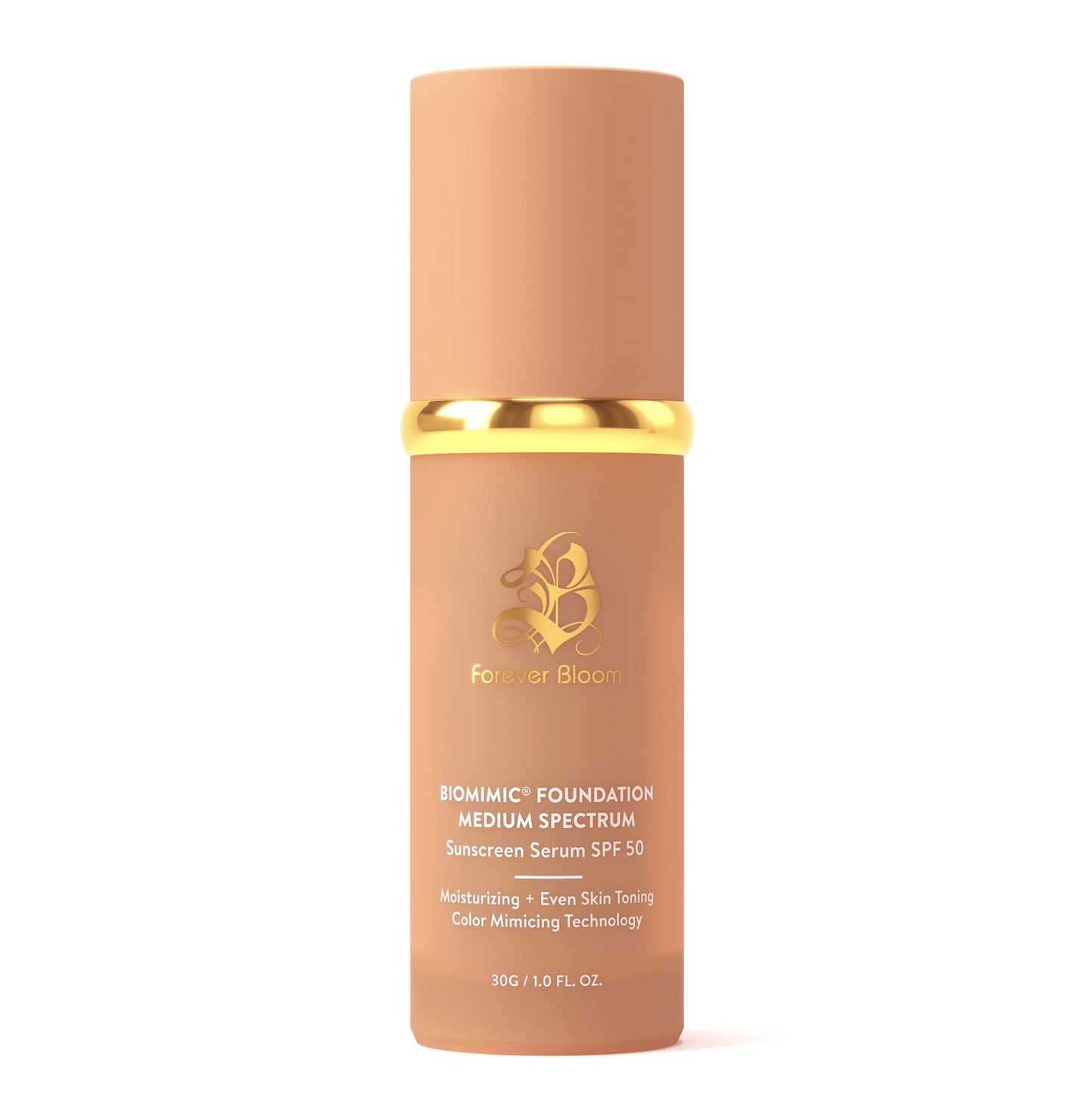 Bio Mimic Foundation Medium Spectrum by Forever Bloom; Protecting from Sun with SPF50; Foundation for Gym, Sports, Dancing Makeup for Mature Beauty and Personal Care Forever Bloom