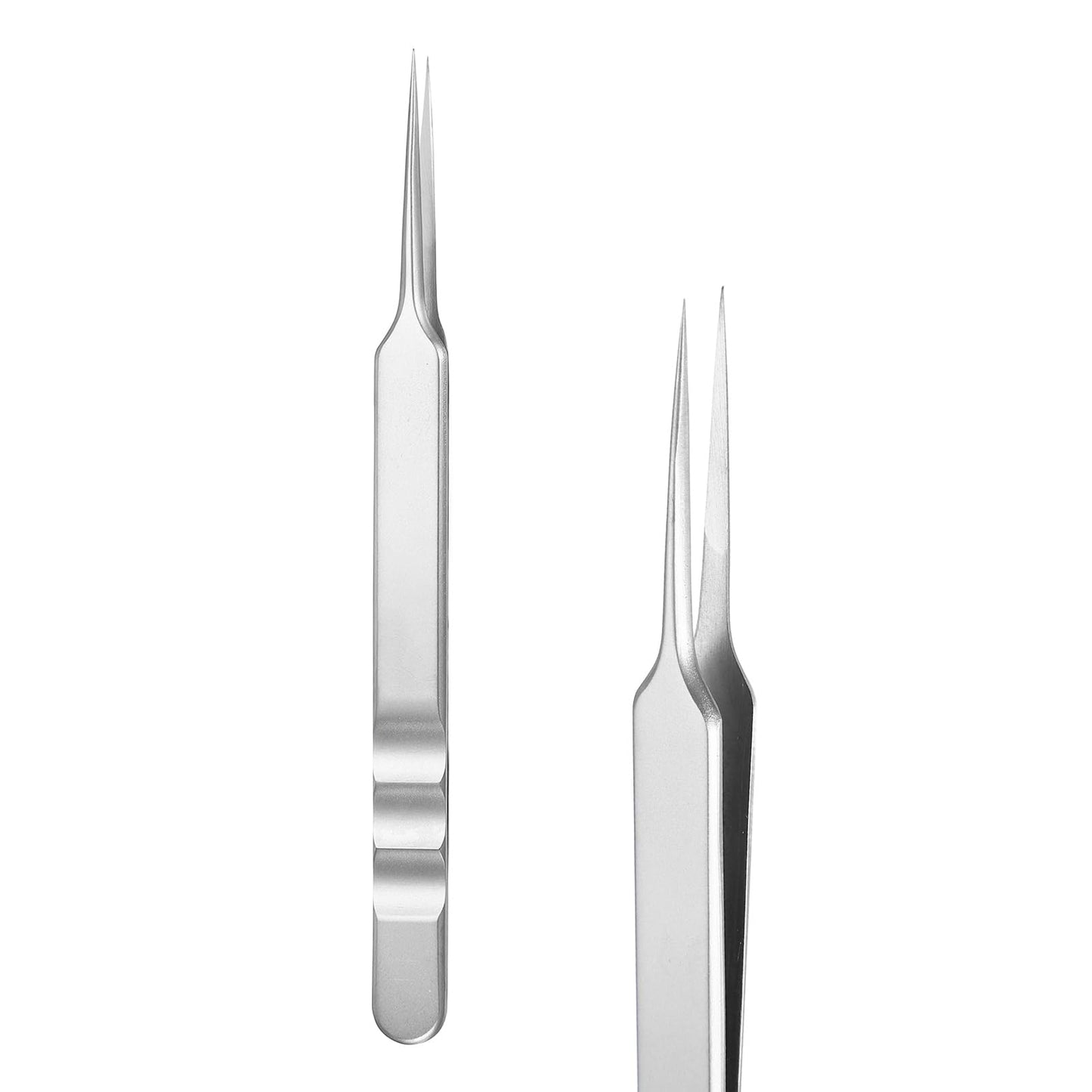 HARFINGTON High Precision Lash Tweezers, Stainless Steel Straight Eyelash Extensions Tweezer Casual Beauty Tools for Eyelash Extensions, Silver Beauty and Personal Care HARFINGTON