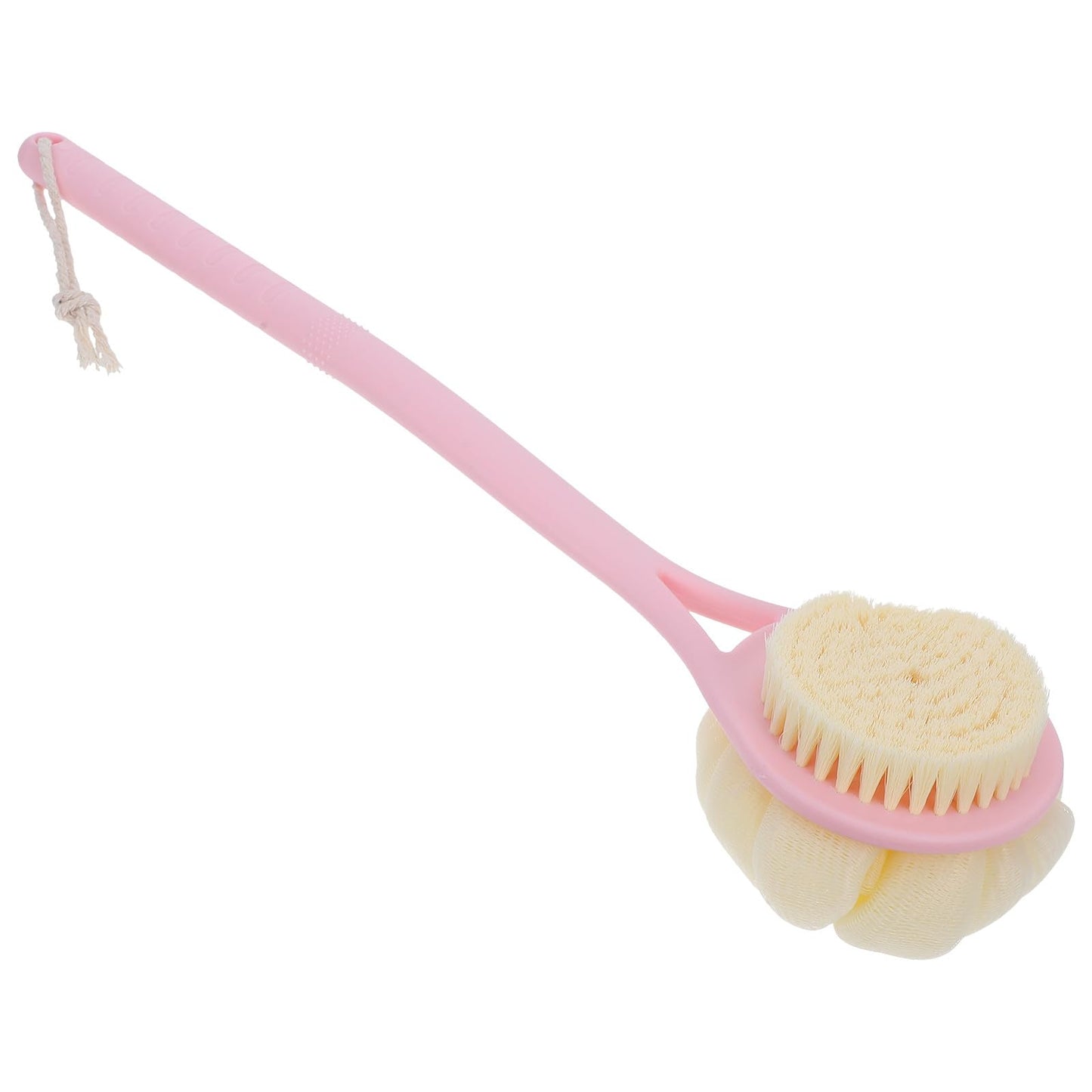 PRETYZOOM Long-Handled Soft Bristle Back Scrubber Brush Pink Scrubber Ball for Gentle Body Cleaning and Exfoliation, Portable Bath Supply for Shower Beauty and Personal Care PRETYZOOM