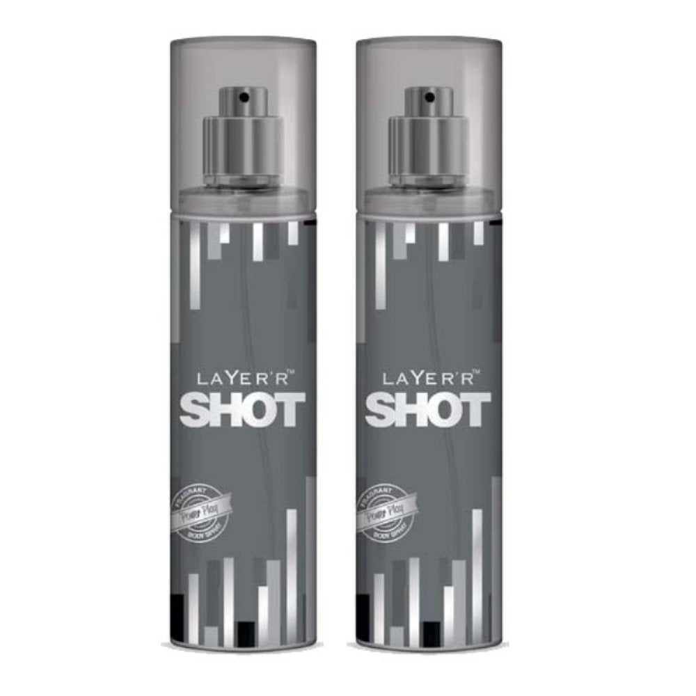 Layer'r Shot Men Deodrant Body Spray (135ml) (Power Play Pack of 2) Beauty and Personal Care Layer'r