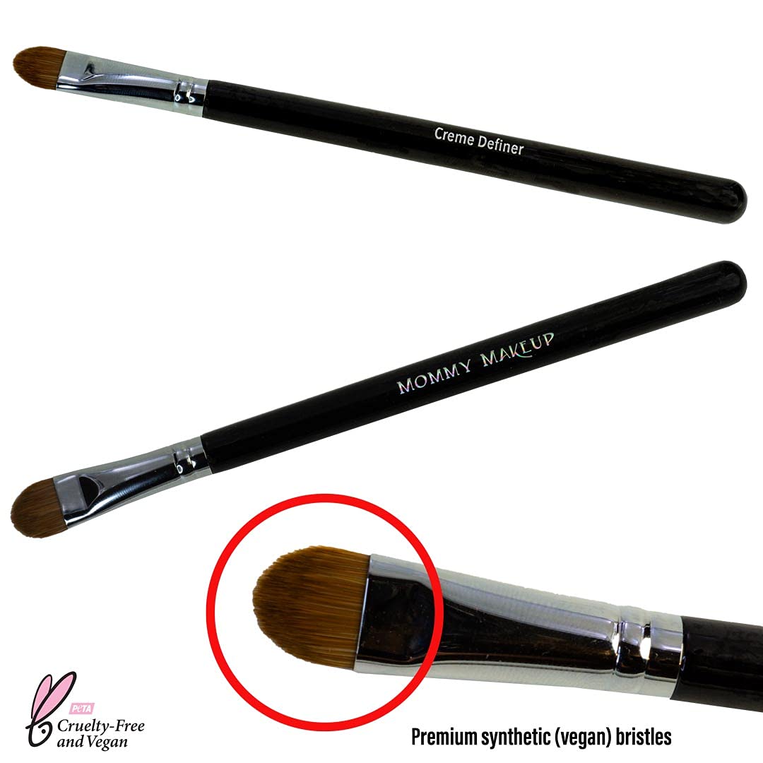 Creme Definer Eyeshadow Brush (1 Pc) Soft & Thick Premium Synthetic Vegan Bristles, Flat Cream Eye Shadow Brush for Makeup Artist-Quality Results Beauty & Personal Care Mommy Makeup