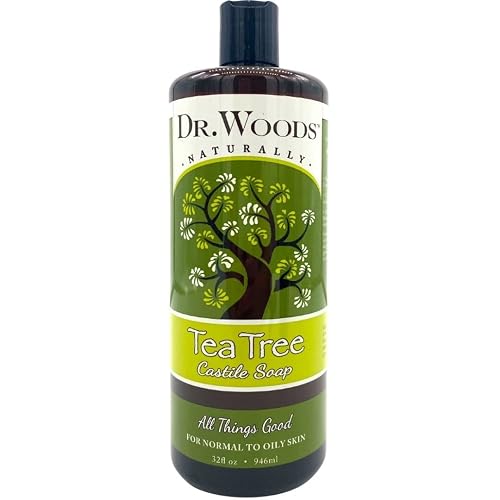 Dr. Woods Pure Tea Tree Liquid Castile Soap - Castile Soap with Organic Shea Butter for Body, Hands, and Face, for Men and Women - 32 Fl Oz Beauty & Personal Care Dr. Woods
