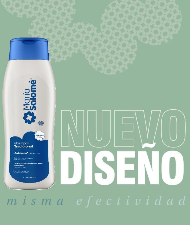 Shampoo Maria Salomé 400ml - Anticaída y estimula el Crecimiento. Sin Sal, Sin Parabenos Beauty & Personal Care Maria Salome