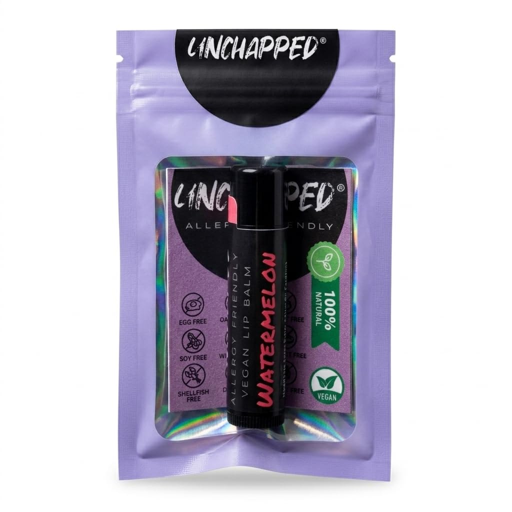 UNCHAPPED Vegan Lip Balm - All Natural and Free of Beeswax, Soy, Nut, and Top 9 Food Allergens (Watermelon) Beauty and Personal Care UNCHAPPED