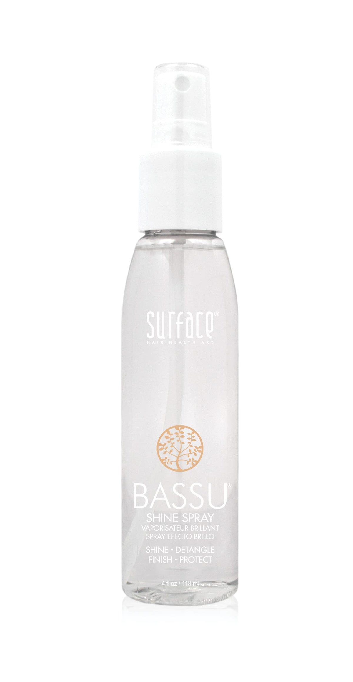 Surface Hair - Bassu Leave In Shine Spray -Shines, Detaingles, Protects & Softens- 4 fl oz Beauty & Personal Care SURFACE