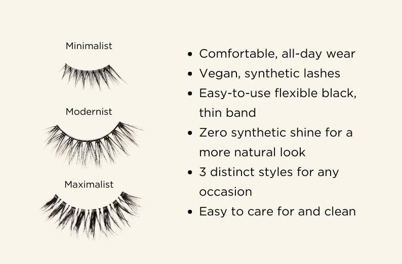 HALEYS Re-ady Weightless Vegan Lashes (Minimalist), Lightweight & Comfortable All-Day Wear, Made with Synthetic Fiber, Reusable Strips, Easy to Apply Beauty & Personal Care HALEYS