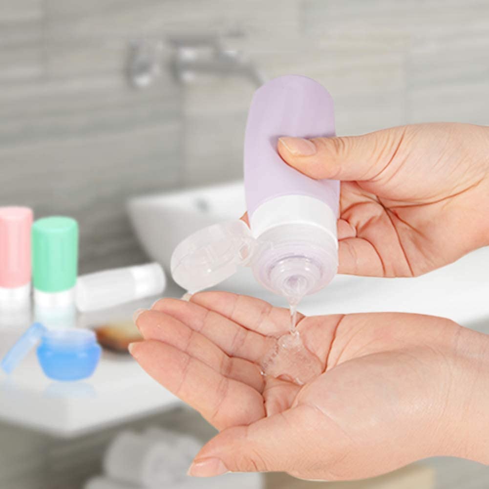 Travel Bottles Kit, TSA Approved Leak Proof Portable Toiletry Containers Set, Clear PET Flight Size Cosmetic Containers for Lotion, Shampoo Beauty & Personal Care Vitog