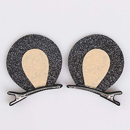 Bear Ear Hair Clip Pin Baby Girls Hair-Clips Hairpin Black Bear Ear Hairgrip BBG09 (Black) Beauty & Personal Care BBTDIN