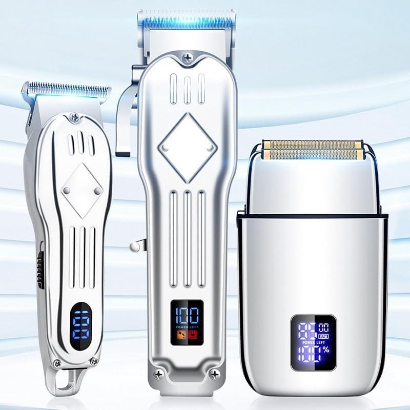 QDKVTNDJZ T Blade Hair Beard Trimmer Kit, Upgrade LCD Digital Hairdresser Cordless Clippers Barber Men’s Grooming with Display, Ideal Surprise Beauty and Personal Care QDKVTNDJZ