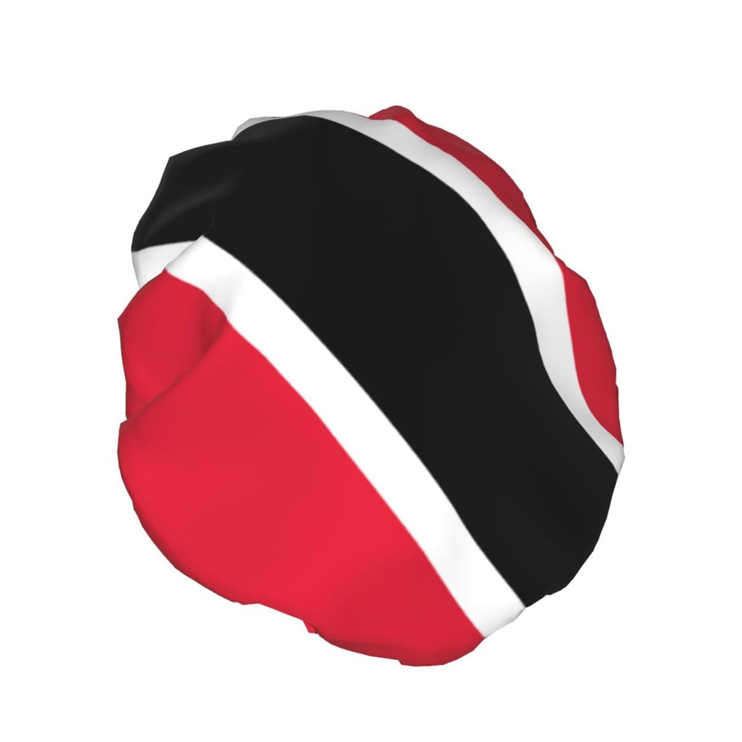Trinidad Tobago Flag Prints Shower Cap Double Layer Lined Waterproof Bathing Shower Hat Beauty and Personal Care Hayyett