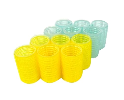 Large Self-Grip Hair Roller Assorted Colors (Pink, Yellow, Blue, Green) (Large) Beauty & Personal Care THE UM24