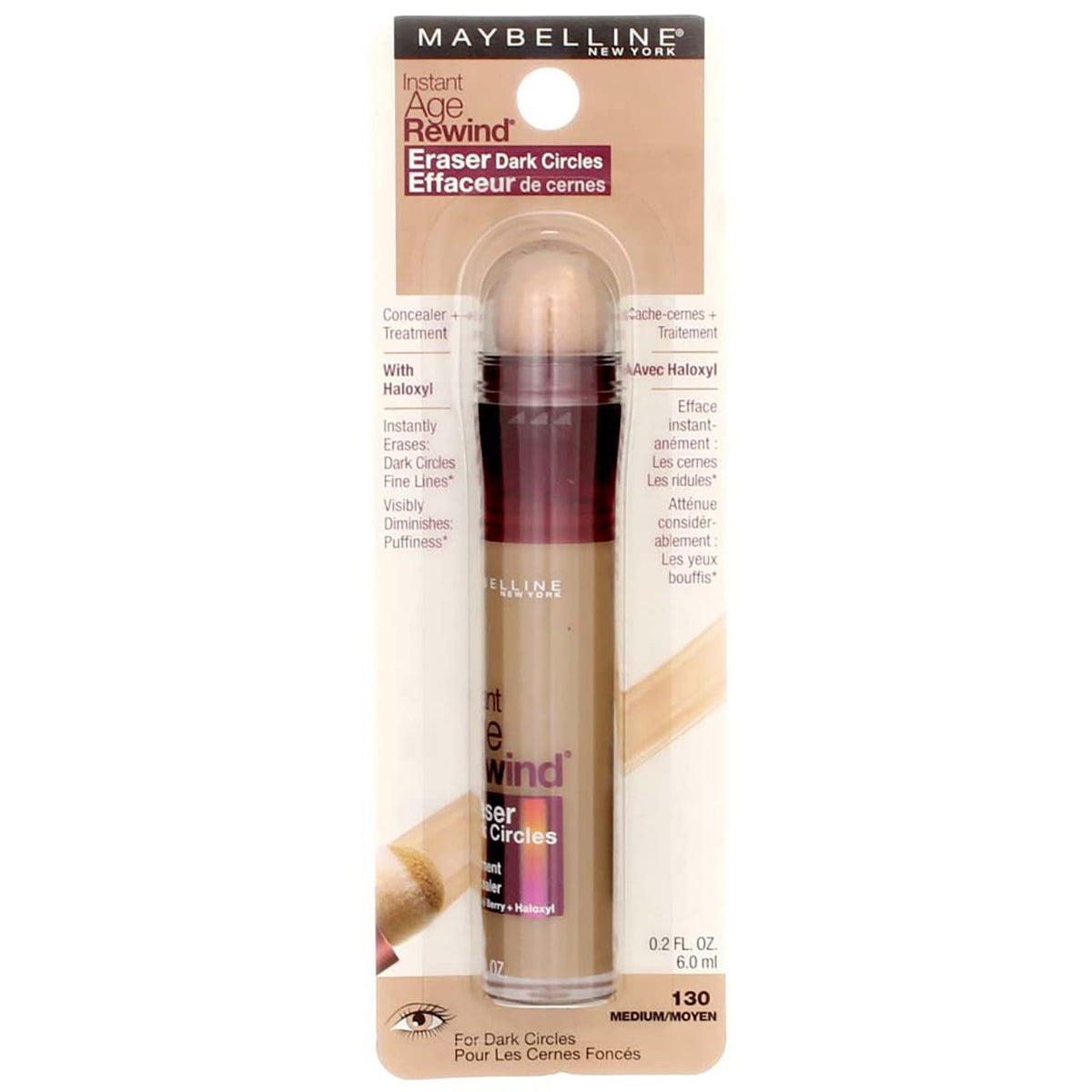 Maybelline Instant Age Rewind Eraser Dark Circles Treatment Concealer, Medium .2 oz (Pack of 4) Beauty & Personal Care MAYBELLINE