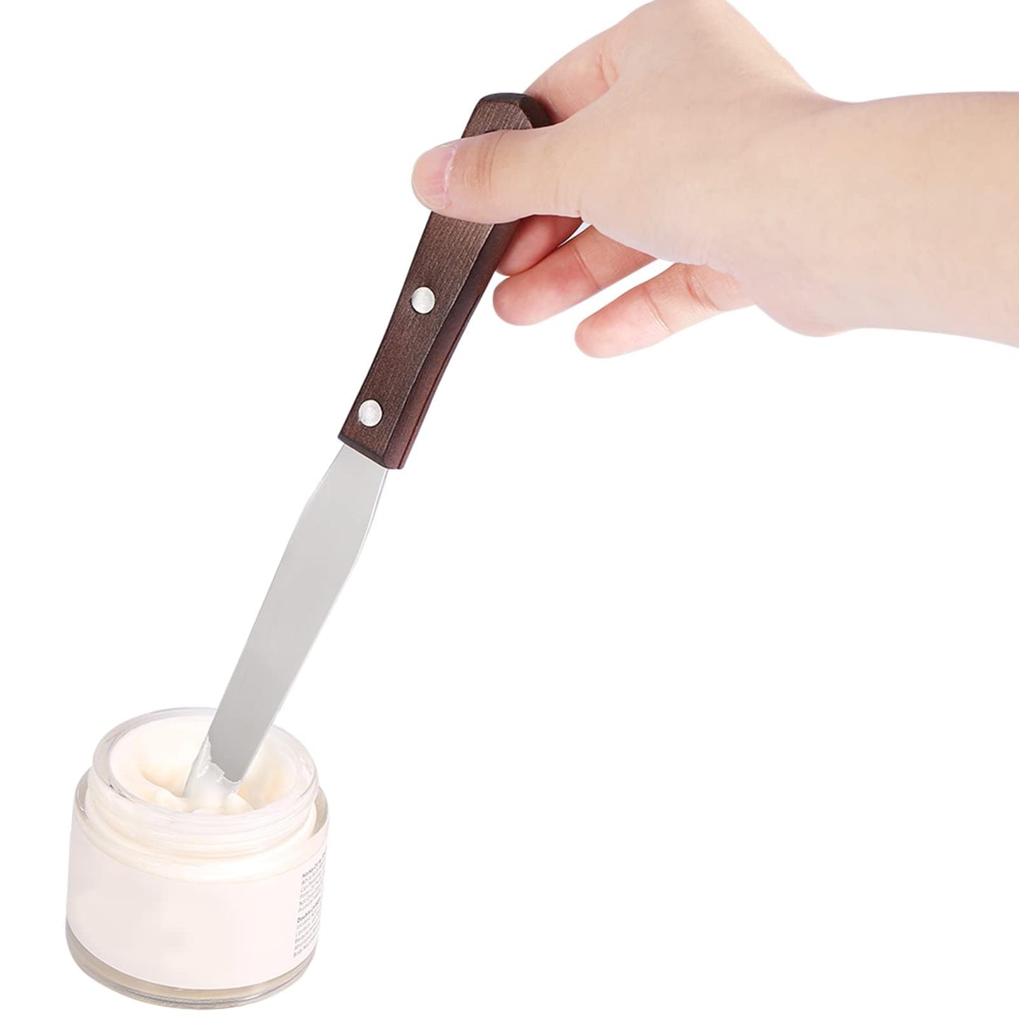 Stainless Steel Wax Spatula, Reusable Waxing Sticks Applicator with Wooden Handle Hair Removal Tool for Body Hair Removal, 7.3 * 0.8 * 0.5inch Beauty and Personal Care Agatige