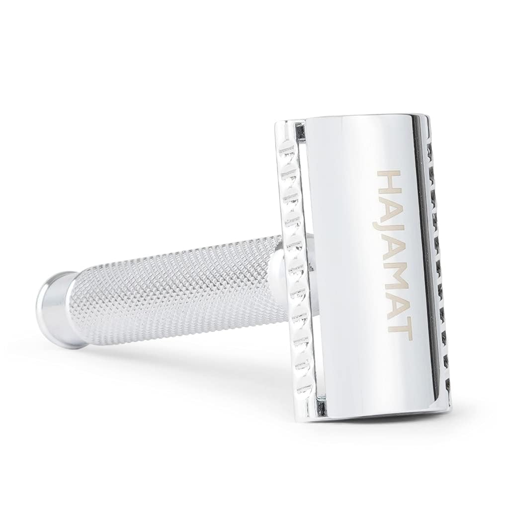 Hajamat Scythe Double Edge Safety Razor, Stainless Steel, Chrome Finish, Single Blade, Closed Comb Beauty and Personal Care Metrey Herbotech