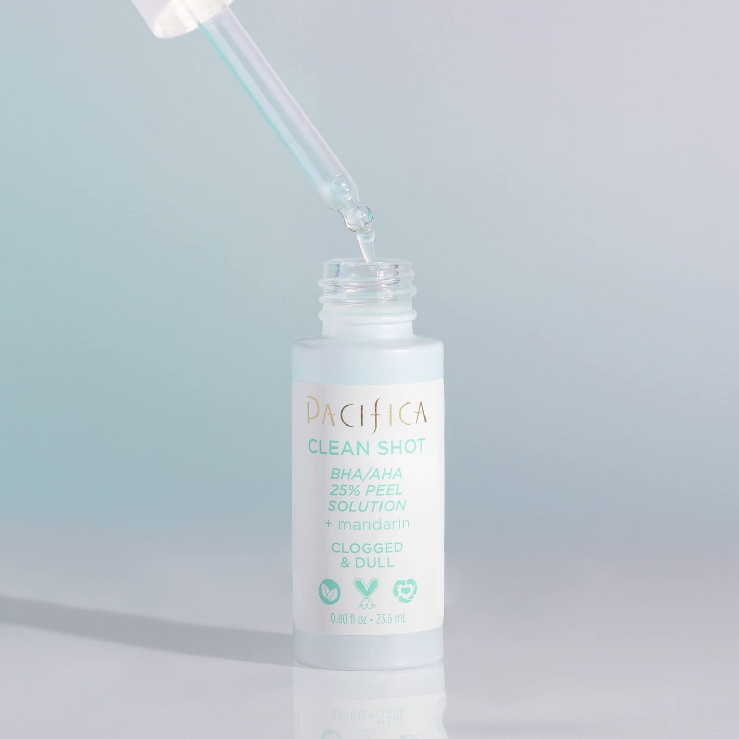 Face Serum by Pacifica - Clean Shot AHA-BHA 25% Peel Solution with Glycolic & Salicylic Acid - Exfoliating Facial Peel with Willow Bark, Turmeric Beauty & Personal Care Pacifica