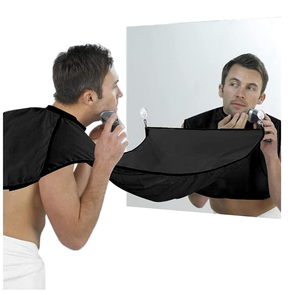 Men Beard Bib Beard Apron,Men Deluxe Cape for Beard Hair Catcher Shaving & Trimming, Non-Stick Beard Cape Waterproof Grooming Cloth, Men's Gifts Beauty and Personal Care FCLEIH