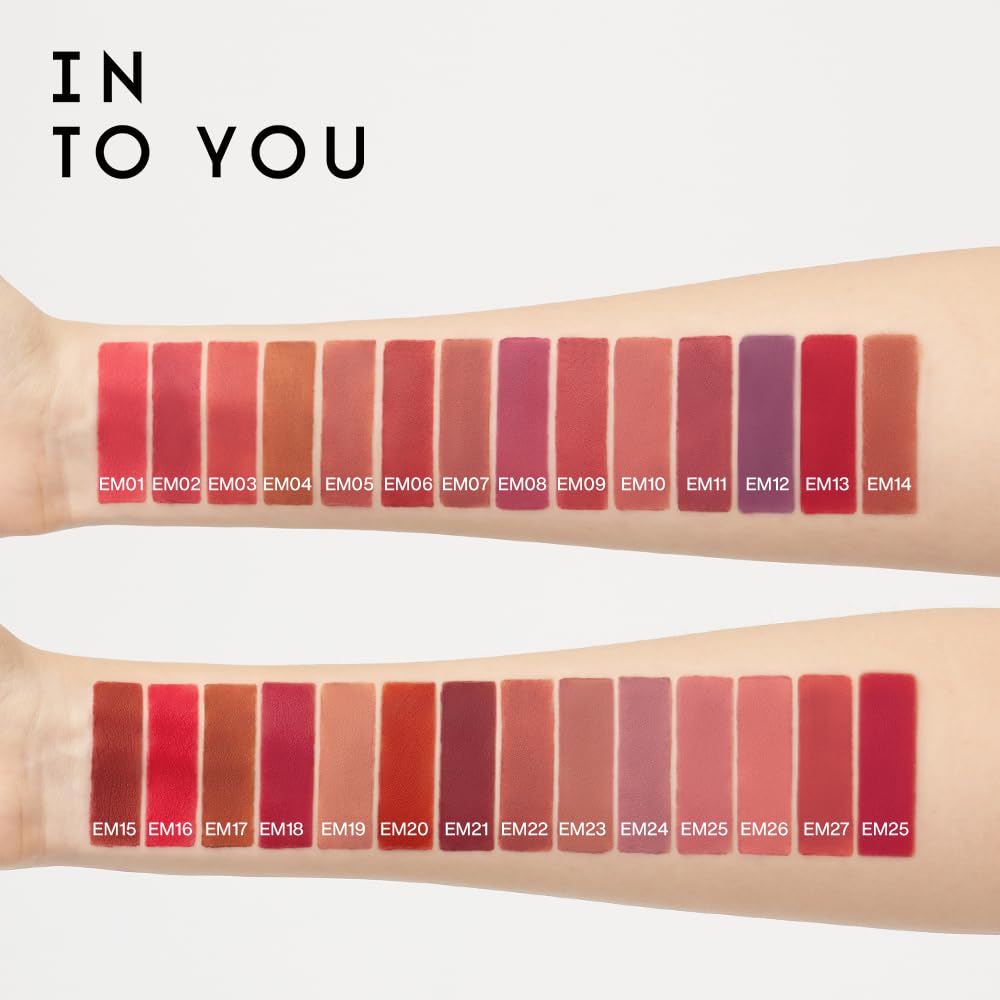 INTO YOU Velvet Matte Finish Lip Stain, Lip Tint, High Impact Lipcolor With Lightweight Lip Mud Texture, Dual-Use For Lips And Cheek, Red Lipstick Beauty & Personal Care INTO YOU