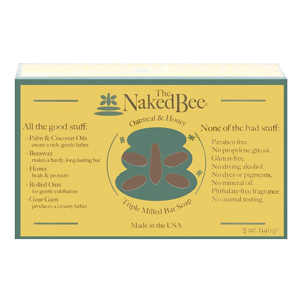 The Naked Bee Orange Blossom Honey Bar Soap (5 oz) Gentle Bar Soap for Deep Nourished and Long-Lasting Moisture with Triple Milled Oatmeal & Honey Beauty & Personal Care The Naked Bee