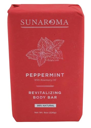 Sunaroma Bar Pepper Mint Oil Soap 8 Ounce (236ml) (2 Pack) Beauty & Personal Care SUNAROMA