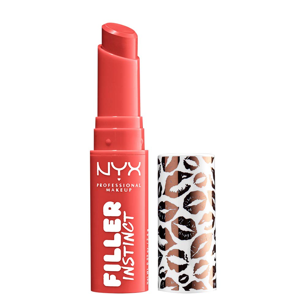 NYX PROFESSIONAL MAKEUP Filler Instinct Plumping Lip Color, Lip Balm - Besos (Coral Red) Beauty & Personal Care NYX PROFESSIONAL MAKEUP