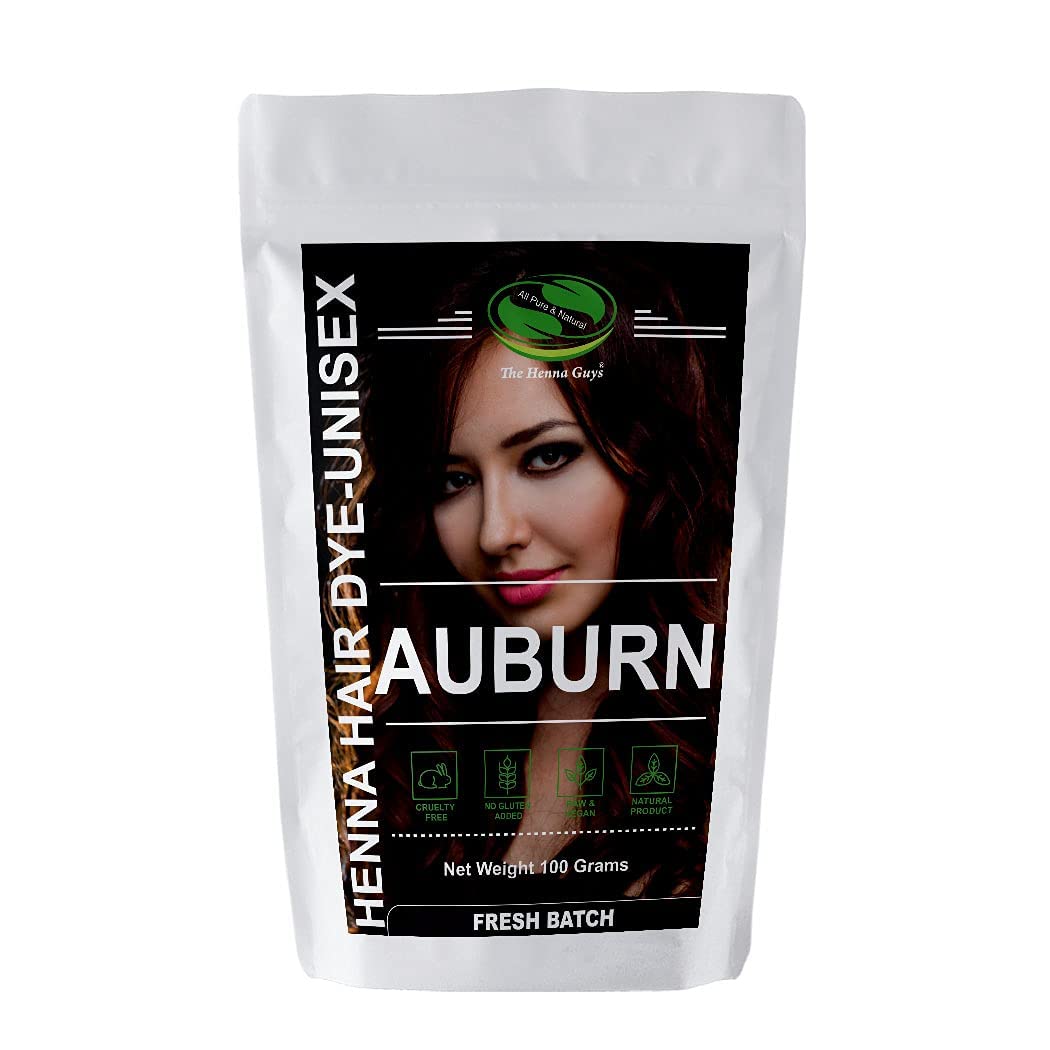 1 Pack Of Auburn Henna Hair & Beard Color/Dye 100 Grams - Natural Hair Color, Plant-based Hair Dye - The Henna Guys Beauty & Personal Care The Henna Guys