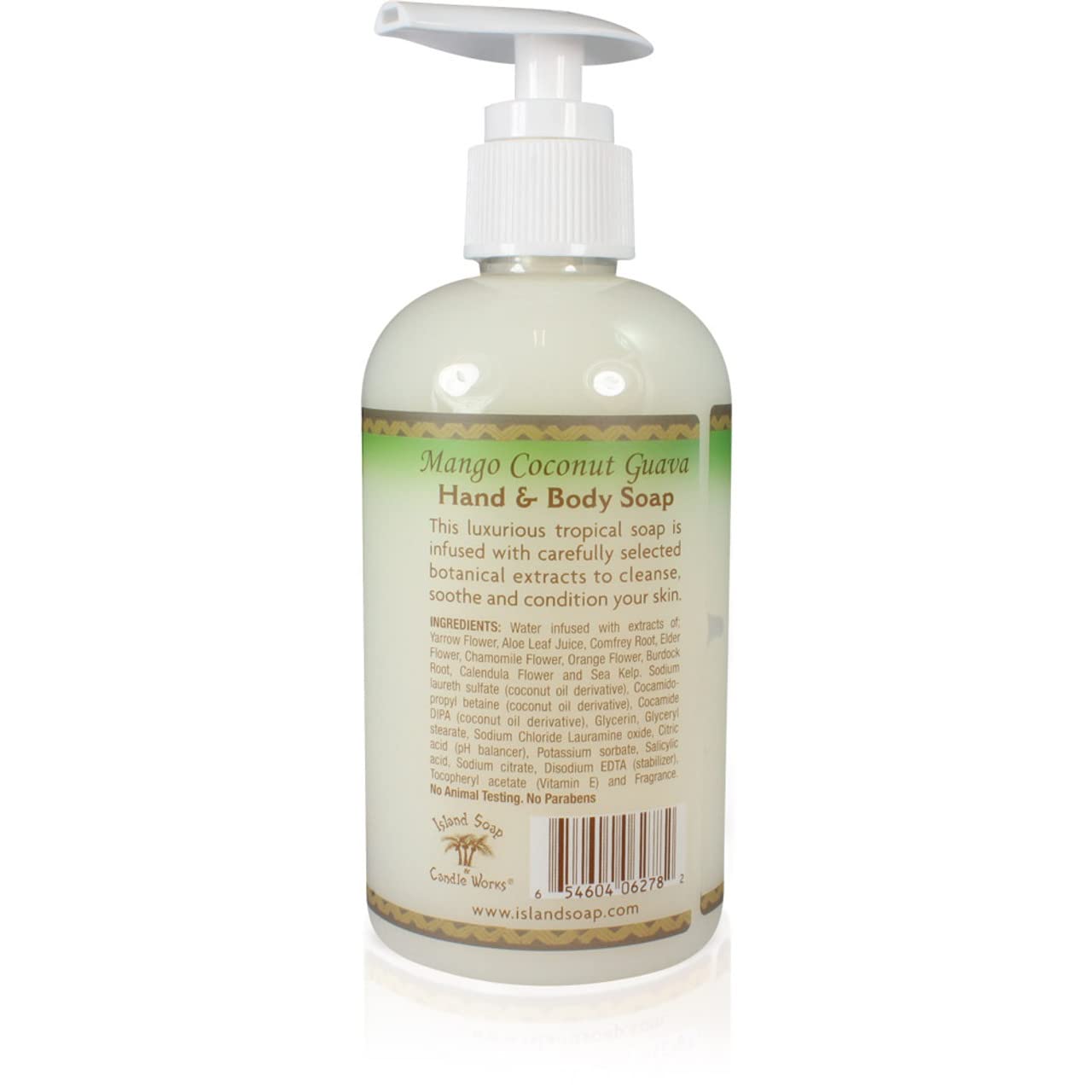Island Soap & Candle Works Botanical Liquid Hand Soap - Vegan Hand Soap for Men and Women - Luxury Skincare for Bathroom - Hawaiian Gifts Beauty & Personal Care Island Soap & Candle Works