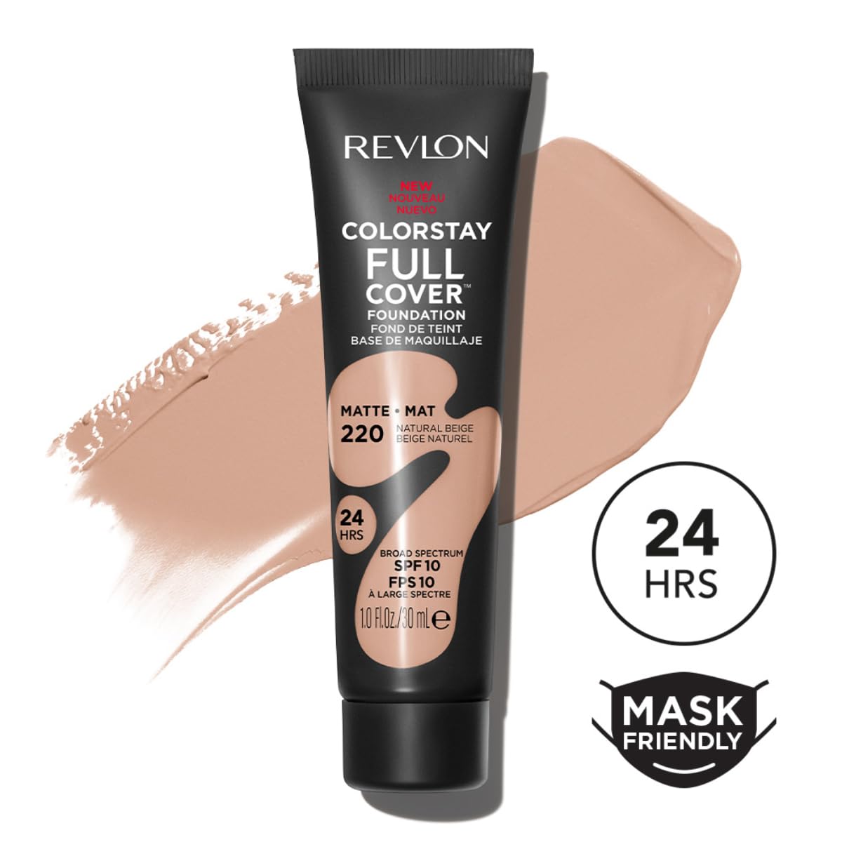 Revlon Liquid Foundation, ColorStay Face Makeup for Normal and Dry Skin, Longwear Full Coverage with Matte Finish, Oil Free, Natural Beige, 1.0 Fl Oz Beauty & Personal Care REVLON