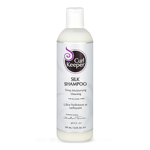 Curl Keeper Silk Shampoo for Curly Hair, 12 Fl Oz - Deep Moisturizing & Cleansing Daily Hair Shampoo with Silk Amino Acids for All Curl Types - Water Beauty & Personal Care Curl Keeper
