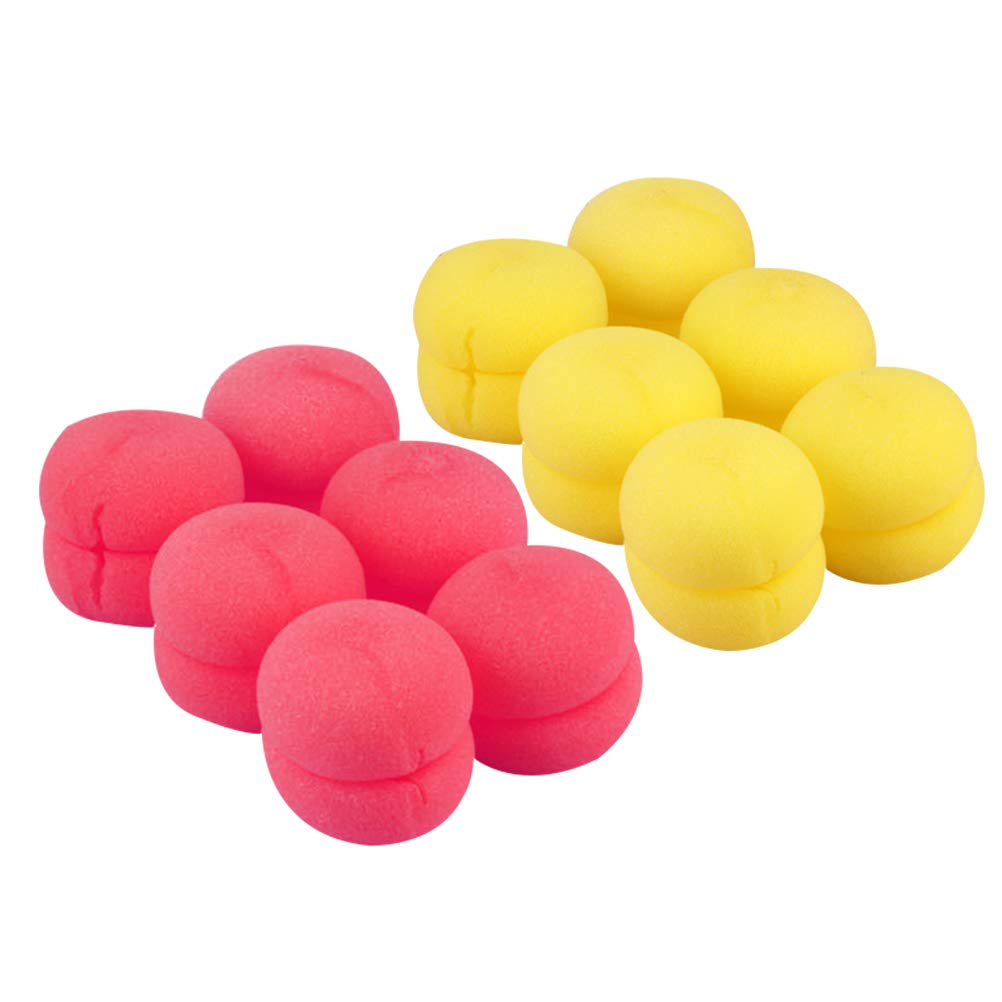 Beaupretty Hair Curler Sponge Rollers 12 Pcs Mushroom Round Foam Balls Soft Hair Styling Tool for Women Overnight Diy Curlers