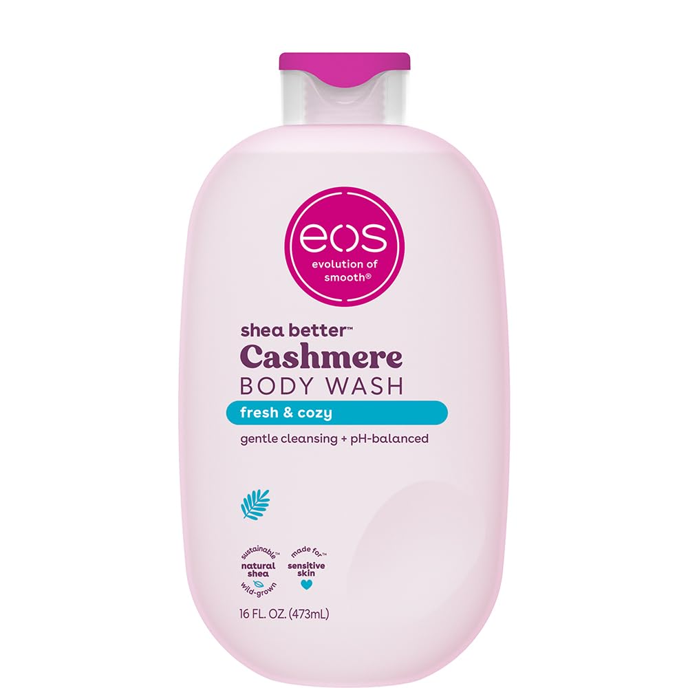 eos Cashmere Body Wash - Fresh & Cozy, Moisturizing Body Wash, Creamy Gel Formula, with Shea Butter, Glycerin, Vitamin E, pH Balanced, Sensitive Skin Beauty & Personal Care eos