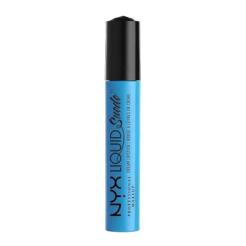 NYX PROFESSIONAL MAKEUP Liquid Suede Cream Lipstick - Little Denim Dress (Bright Sky Blue) Beauty & Personal Care NYX PROFESSIONAL MAKEUP