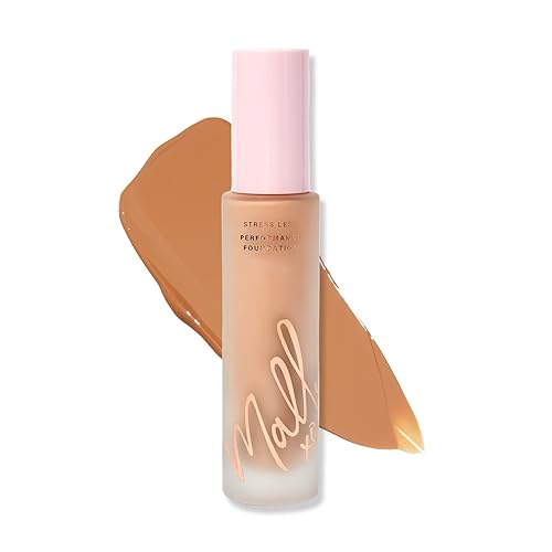Mally Beauty Stress Less Performance Foundation - Tan - Buildable Medium to Full Coverage - Lightweight Foundation Liquid - Niacinamide Brightens Beauty & Personal Care Mally Beauty