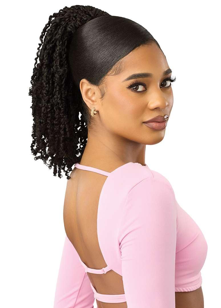 Outre Pretty Quick - Drawstring Pony - Yanki Curl 14" (OFF BLACK 1B)