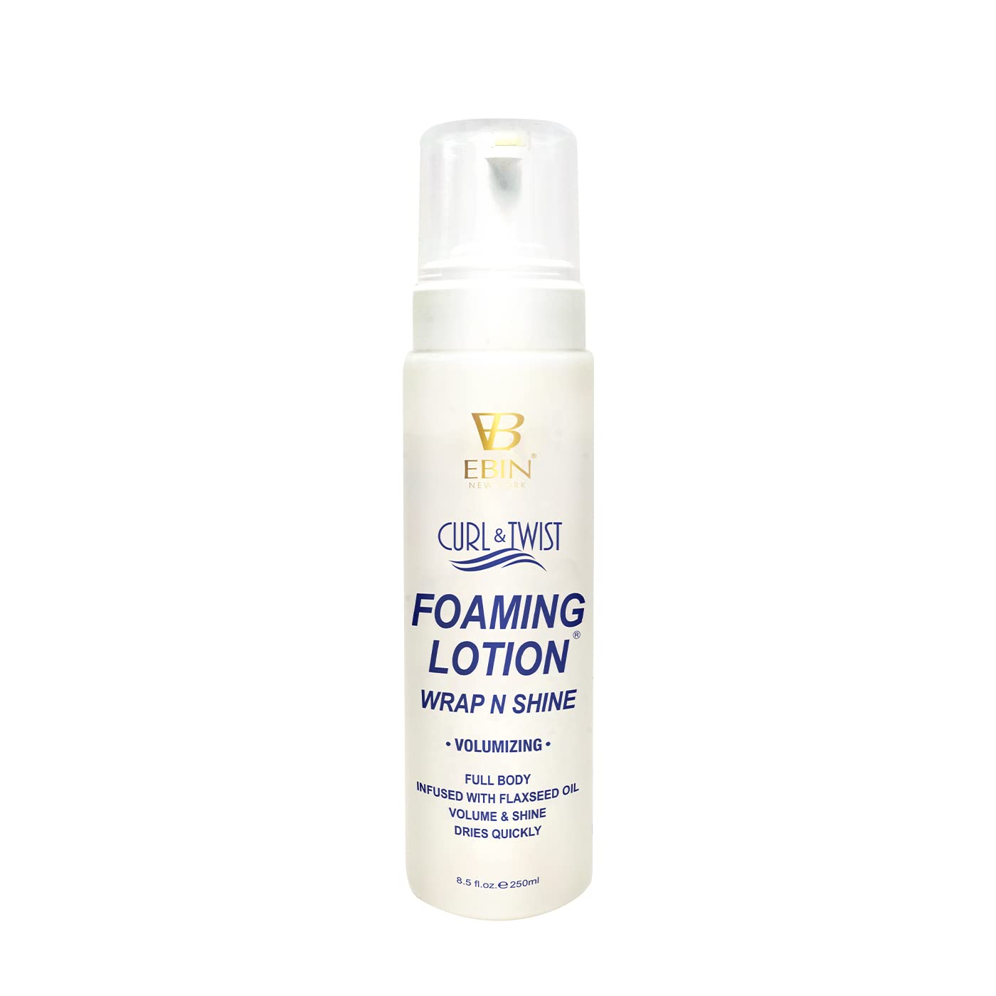 Curl & Twist Foaming Lotion Volumizing - 8.5 oz/ 250ml | Moisturizing and Hydration, Smoothing with Natural High Shine | Defining Curls All Day Long | Beauty & Personal Care EBIN NEW YORK