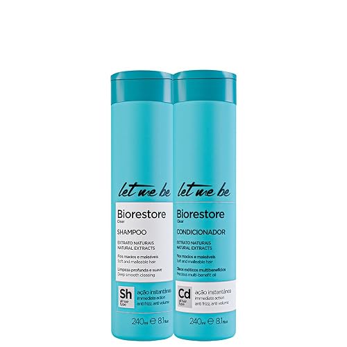 Let Me Be Biorestore Clear Duo - Shampoo & Conditioner Set (2x240ml / 8.1 fl.oz) - Anti-Frizz & Anti-Volume Daily Hair Care - Nourishing Formula Beauty & Personal Care Let Me Be