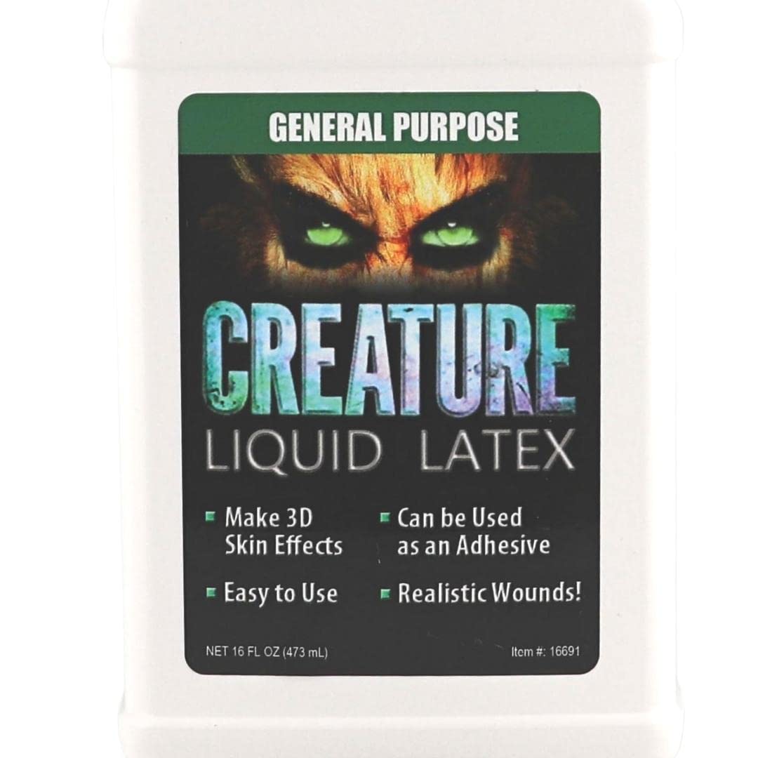 Creature Liquid Latex 2 Pack - CLEAR - General Purpose Professional Special Effects, for Halloween Vampire, Monster, Zombie Makeup and Dress up Beauty & Personal Care Liquid Latex Fashions