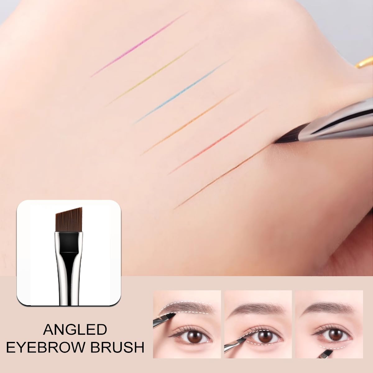 KINGMAS Eyebrow Brush Lashes Spoolie Duo Angled Eye Brow Brush Beauty and Personal Care KINGMAS