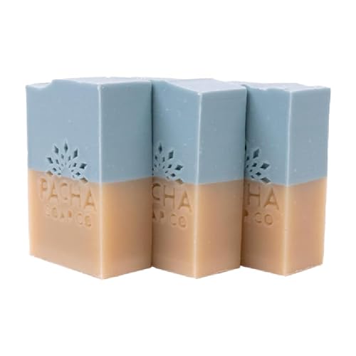 Pacha Soap Co. Sand & Sea Bar Soap - Clary Sage & Sandalwood Scent, Exfoliating & Hydrating, Artisan Face Wash, Hand Cleanser & Body Wash Beauty & Personal Care Pacha Soap Co