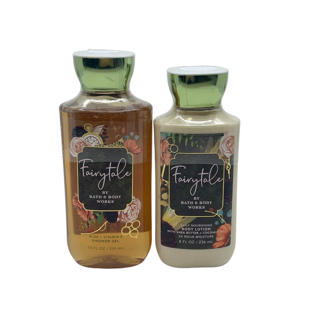 Bath & Body Works FAIRYTALE 2-piece Gift Set with a Red Bow for Holidays & Gifts - Shower Gel 10 fl oz & Body Lotion 8 fl oz Beauty & Personal Care Bath & Body Works