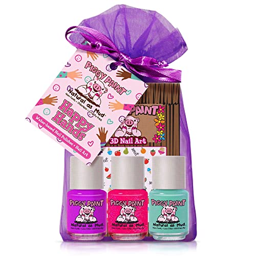 Piggy Paint Happy Hands Set (3 Polish + Nail Art) Beauty & Personal Care Piggy Paint