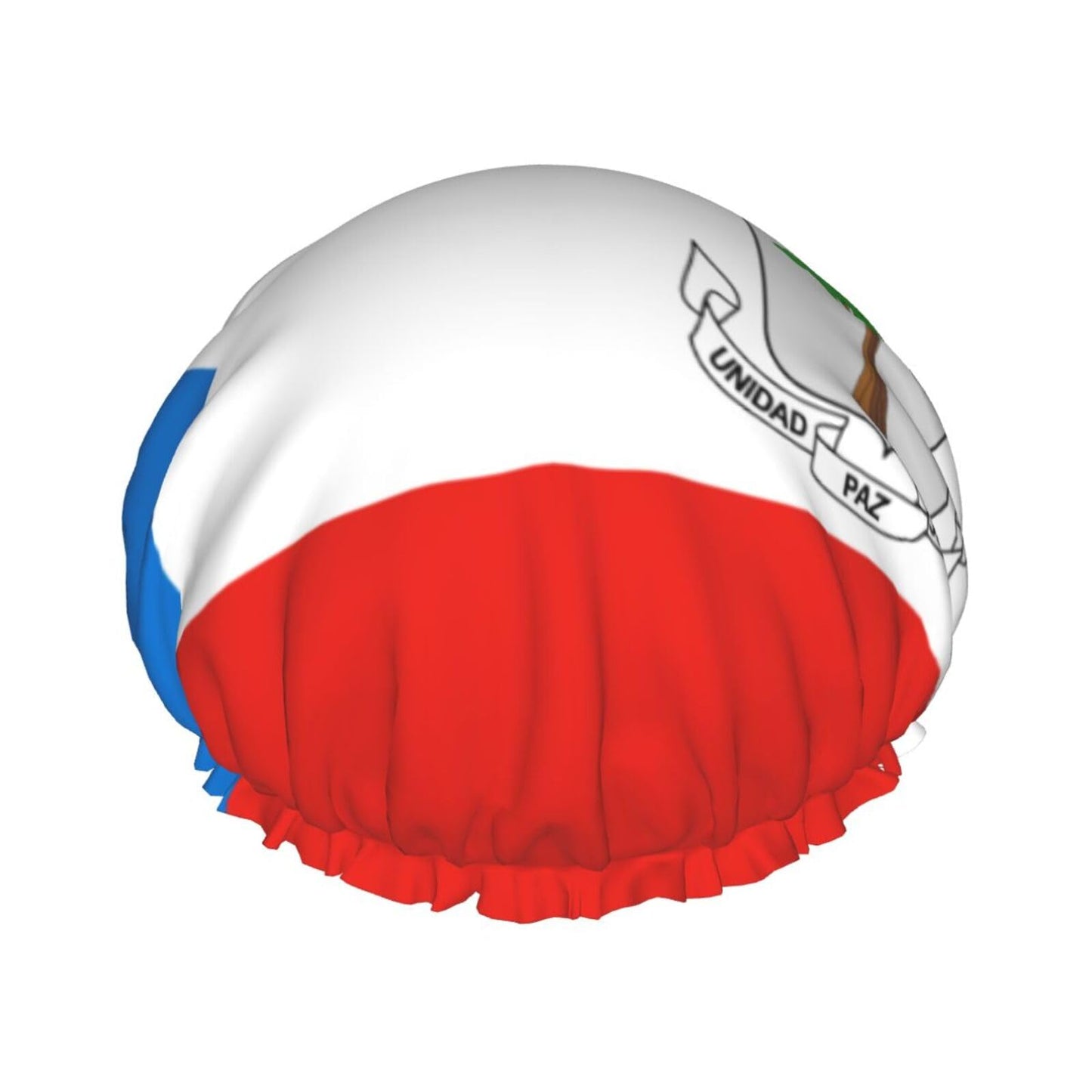 Equatorial Guinea Flag Prints Shower Cap Double Layer Lined Waterproof Bathing Shower Hat Beauty and Personal Care Hayyett