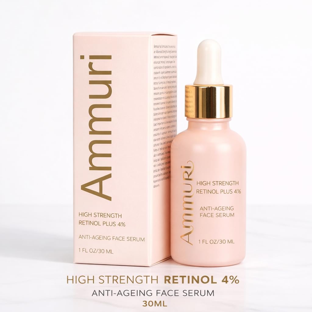 Ammuri (4% Retinol) Retinol Serum High Strength For Face? Anti Aging Formula? Face Serum For Women & Men? Best For Skin care, Face Care, Acne Beauty & Personal Care Ammuri